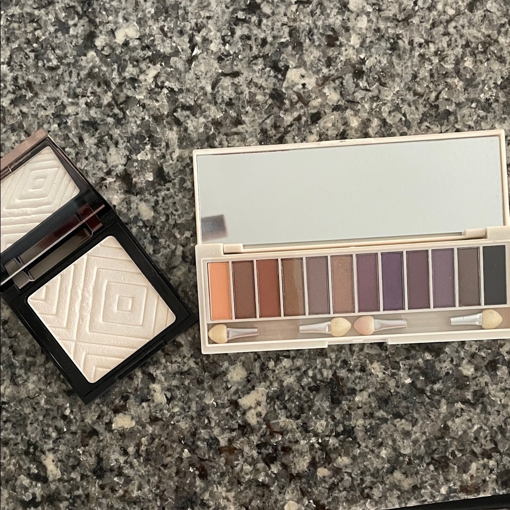 Makeup Geek Psychedelic and bh cosmetics Eyeshadow Palette with Highlighter